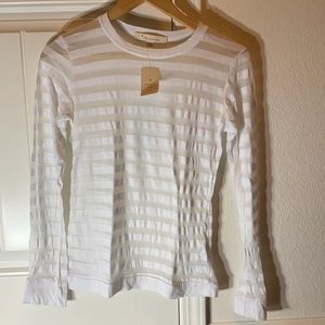 Forever twentyone white stripes long sleeves